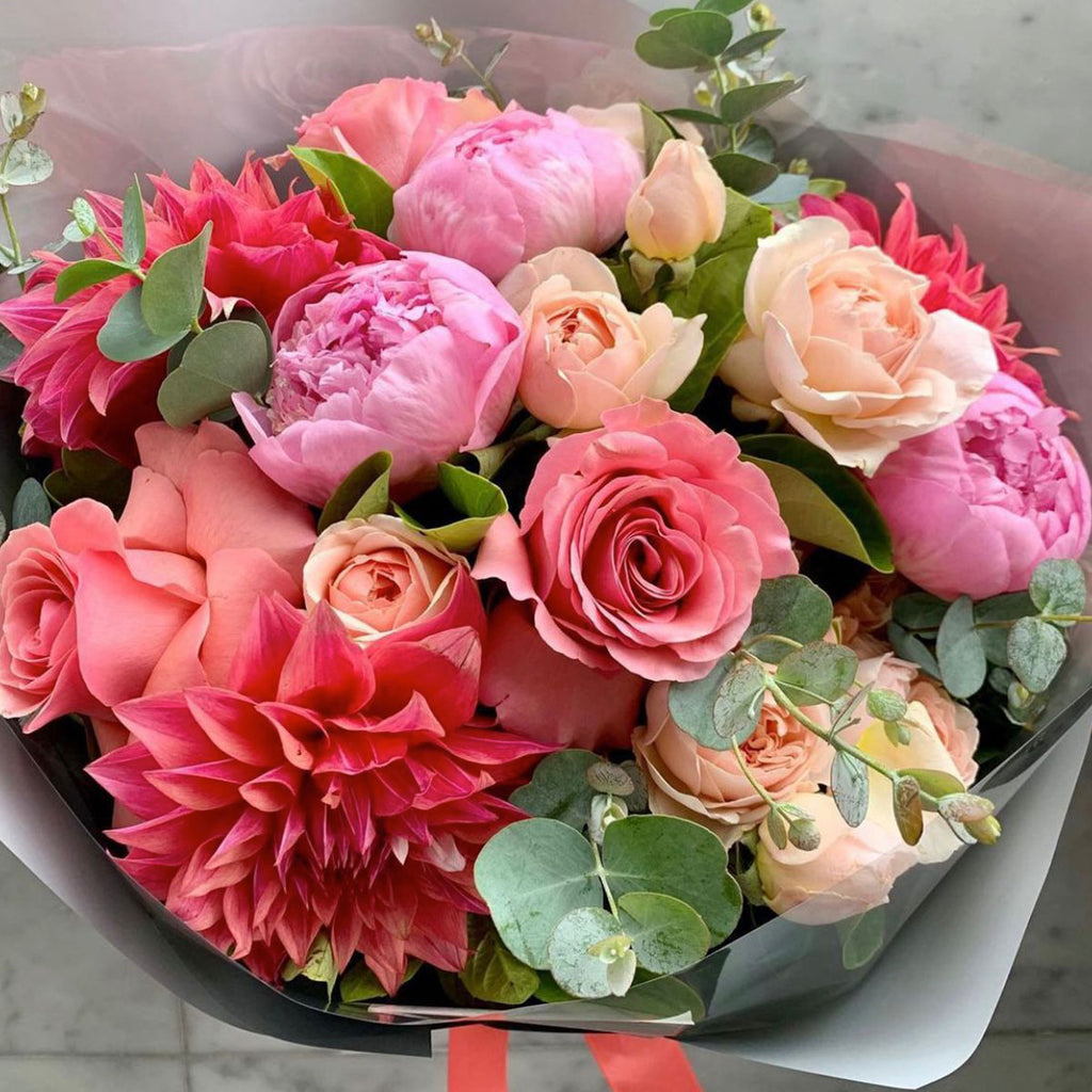 On Wednesday's We Wear Pink Flower Arrangement By Floral Desire Studio Florist Sydney 