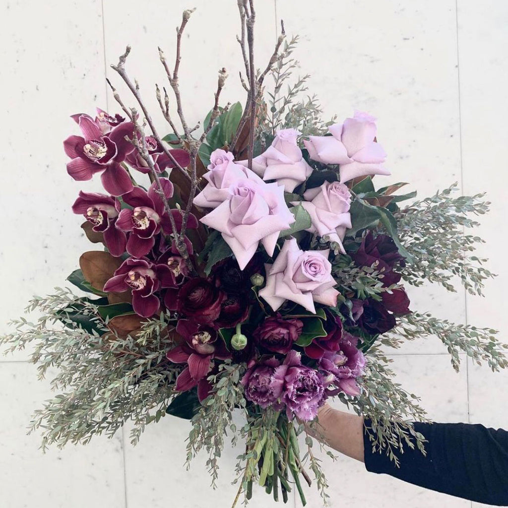 Purple Rain Flower Arrangement By Floral Desire Studio Florist Sydney