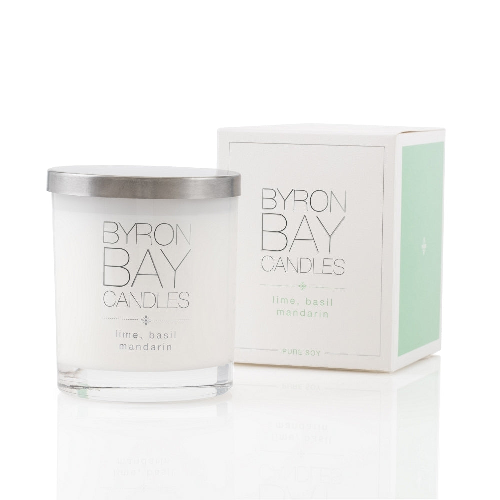 Byron Bay Candle Lime, Basil, Mandarin By Floral Desire Studio Florist		
